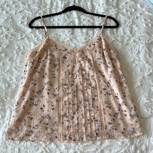 Abercrombie pink floral tank top